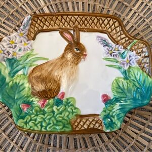 Colorful Ceramic Bunny Plate